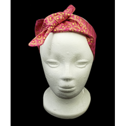 Pink Luna Metallic Self Tie Headband