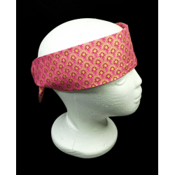 Pink Luna Metallic Self Tie Headband