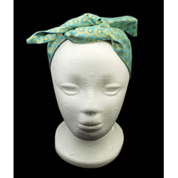 Teal Luna Metallic Self Tie Headband