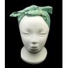 Teal Luna Metallic Self Tie Headband