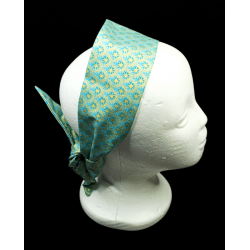 Teal Luna Metallic Self Tie Headband