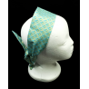 Teal Luna Metallic Self Tie Headband