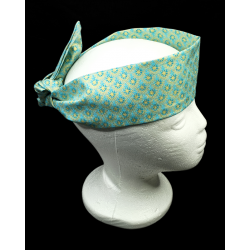 Teal Luna Metallic Self Tie Headband