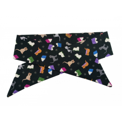 Cat & Books Self Tie Headband