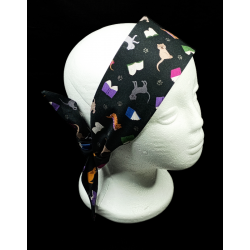 Cat & Books Self Tie Headband