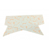 White & Peach Retro Bats Self Tie Headband
