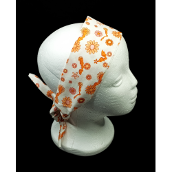 Retro Bats & Flowers Self Tie Headband