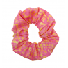 Pink & Yellow Paisley Batik Scrunchie