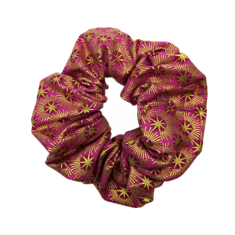 Pink Luna Metallic Scrunchie