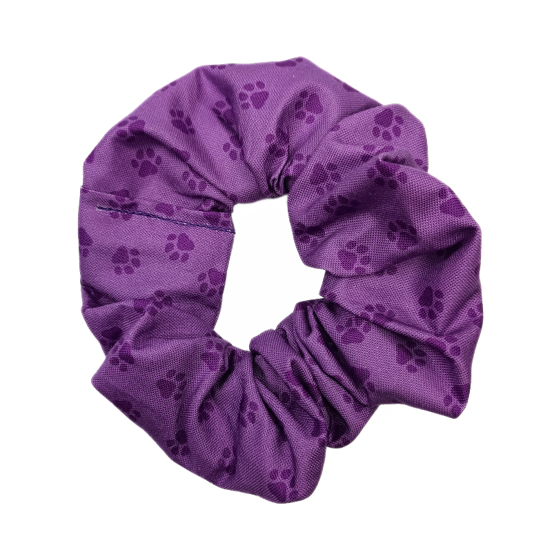 Purple Paws Scrunchie