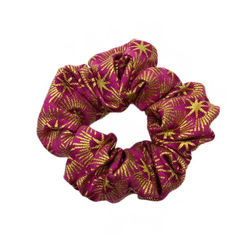 Pink Luna Metallic Mini Scrunchie