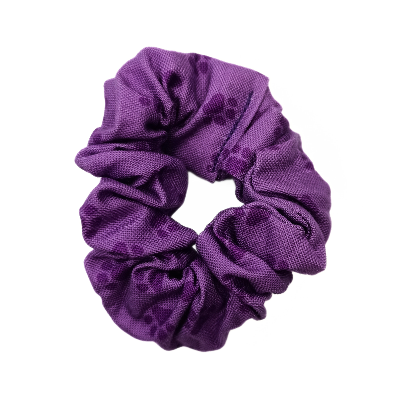 Purple Paws Mini Scrunchie
