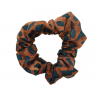 Midnight Earth Shale Batik Mini Scrunchie