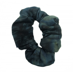 Black Batik Mini Scrunchie