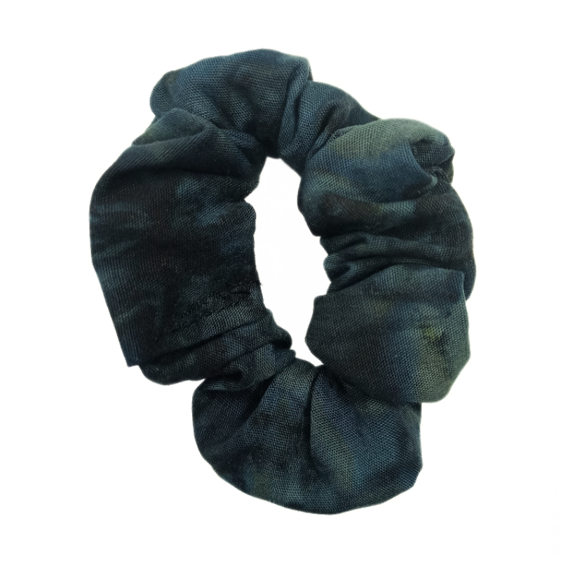 Black Batik Mini Scrunchie