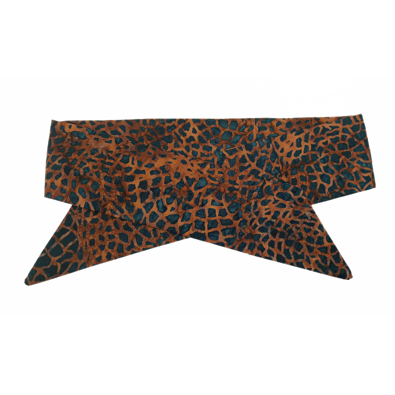 Midnight Earth Shale Batik Self Tie Headband