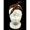 Midnight Earth Shale Batik Self Tie Headband