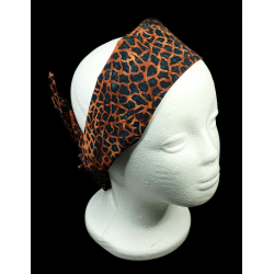 Midnight Earth Shale Batik Self Tie Headband