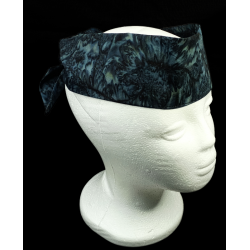 Black Batik Self Tie Headband