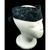 Black Batik Self Tie Headband