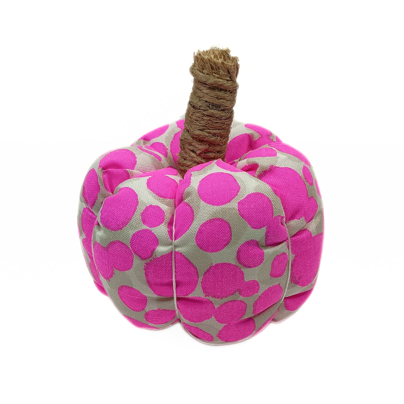 Pink Neon & Cream Scented Fabric Pumpkin