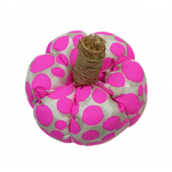 Pink Neon & Cream Scented Fabric Pumpkin