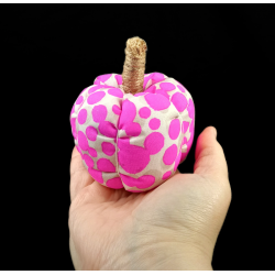 Pink Neon & Cream Scented Fabric Pumpkin