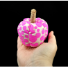 Pink Neon & Cream Scented Fabric Pumpkin