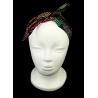 Rainbow Midnight Swirls Batik Self Tie Headband