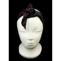 Black Spiders Lair Self Tie Headband