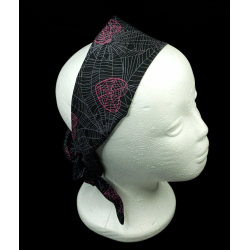 Black Spiders Lair Self Tie Headband