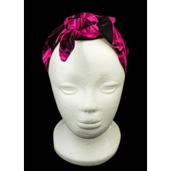 Black & Pink Enchantment Self Tie Headband