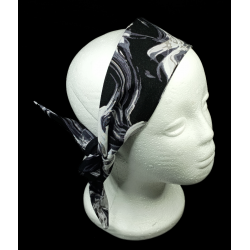 Black & White Enchantment Self Tie Headband