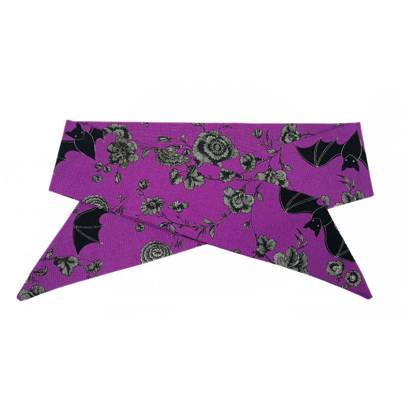Purple Night Garden Self Tie Headband