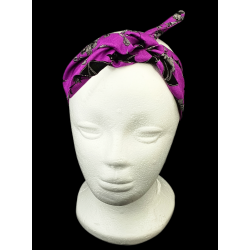Purple Night Garden Self Tie Headband