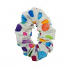 Rainbow Watercolour Spots Mini Scrunchie