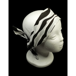 Zebra Print Self Tie Headband