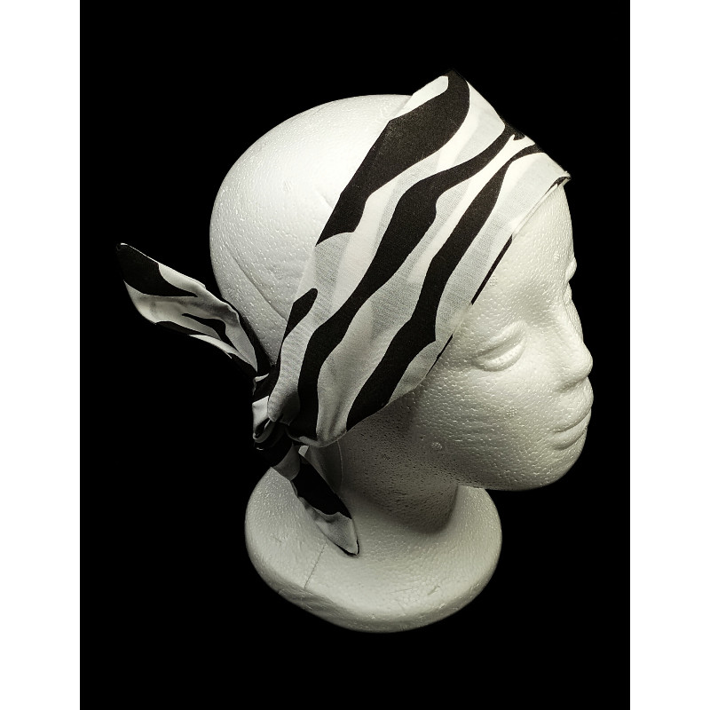 MARZI ITALY BLACK & WHITE ZEBRA PRINT VELVET & FEATHER HANDMADE HEADBAND Zara Feather Crown - Tribal Crown, Black and White Feather  main image 4