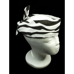 Zebra Print Self Tie Headband
