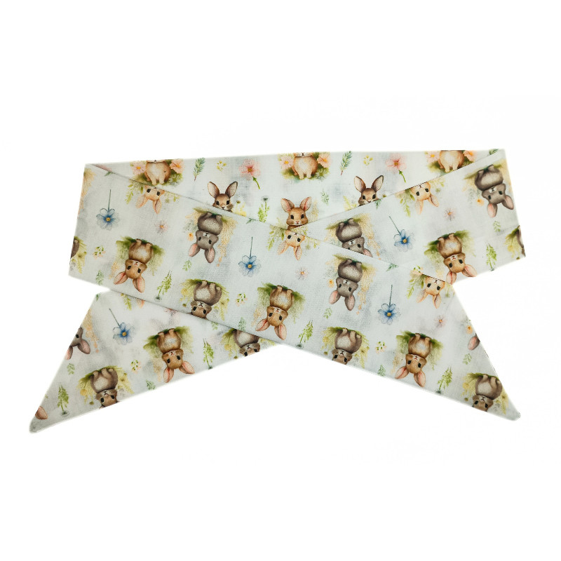 Woodland Rabbits Self Tie Headband