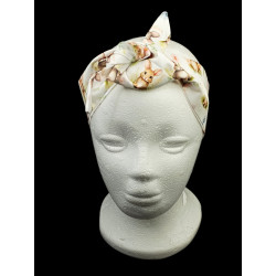 Woodland Rabbits Self Tie Headband