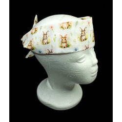 Woodland Rabbits Self Tie Headband