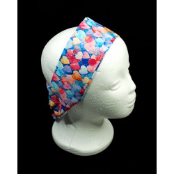 Watercolour Blue Hearts Self Tie Headband