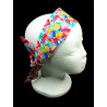 Rainbow Watercolour Hearts Self Tie Headband