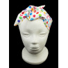 Rainbow Watercolour Spots Self Tie Headband