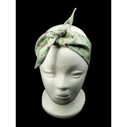 Sage Green Bee Thistle Self Tie Headband