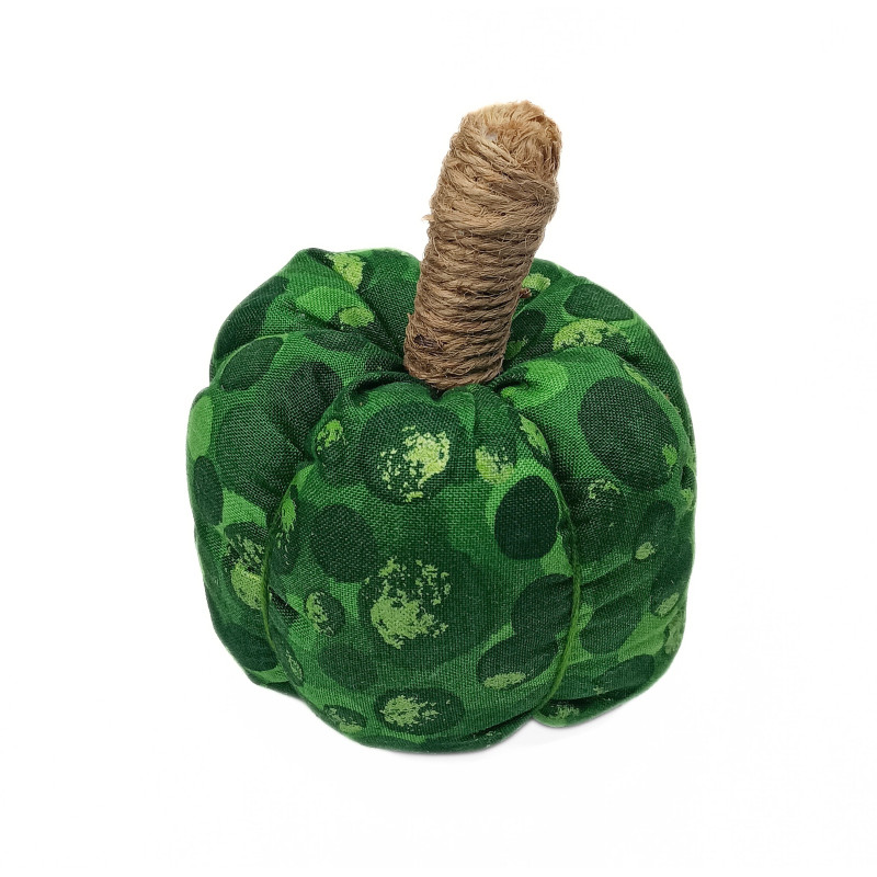 Green Metallic Scented Fabric Pumpkin
