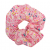 Pink Floral Scrunchie