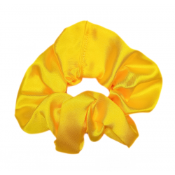 Yellow Satin Scrunchie