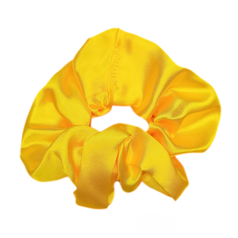 Yellow Satin Scrunchie